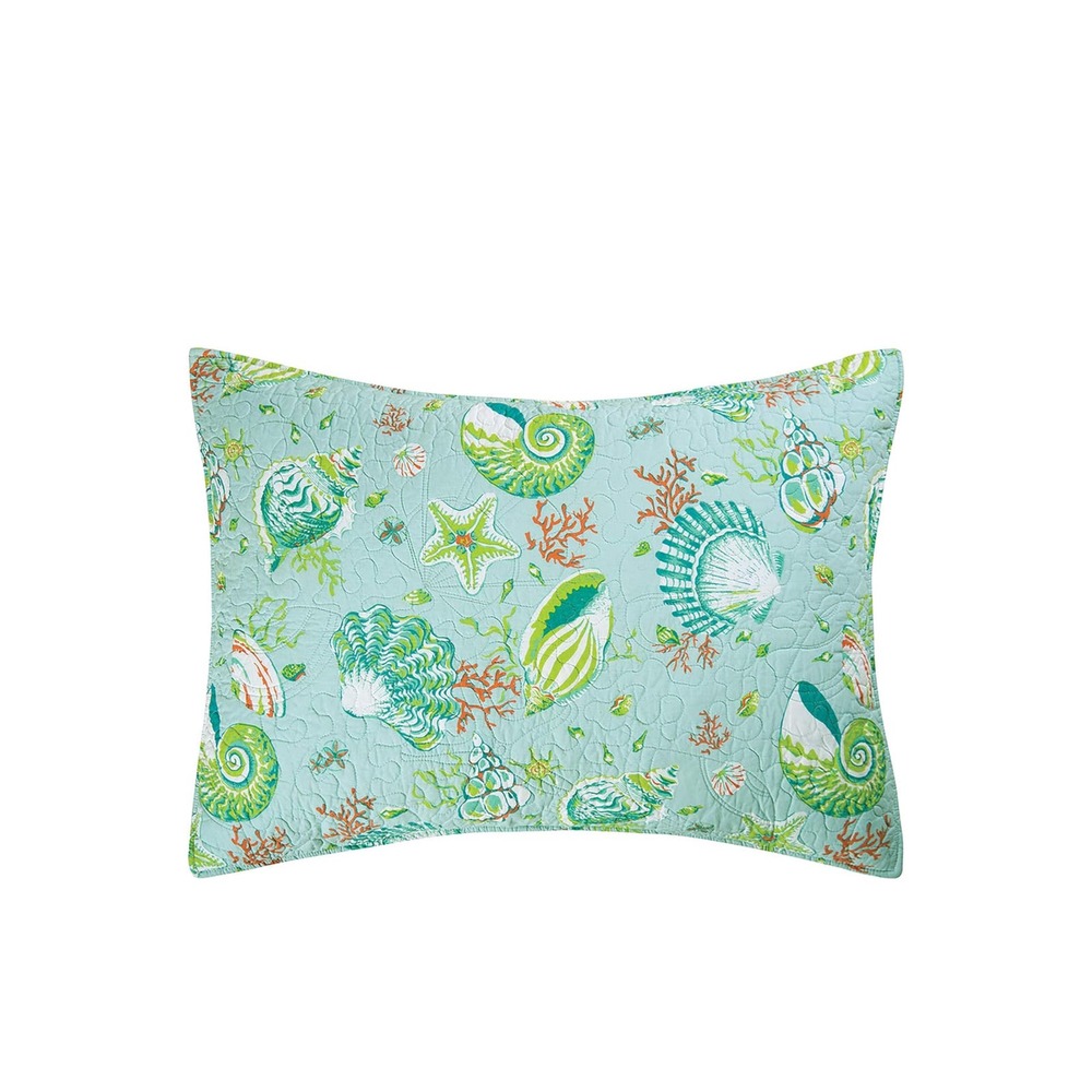 C&F Home Laguna Breeze Coastal Beach Theme Sea Shell Coral Pillow Shams 20 x 26